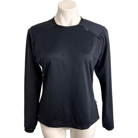 Nike Run Top Size Medium Dri Fit Black Long Sleeve Running Shirt Womens Y2K - Picture 12 of 14